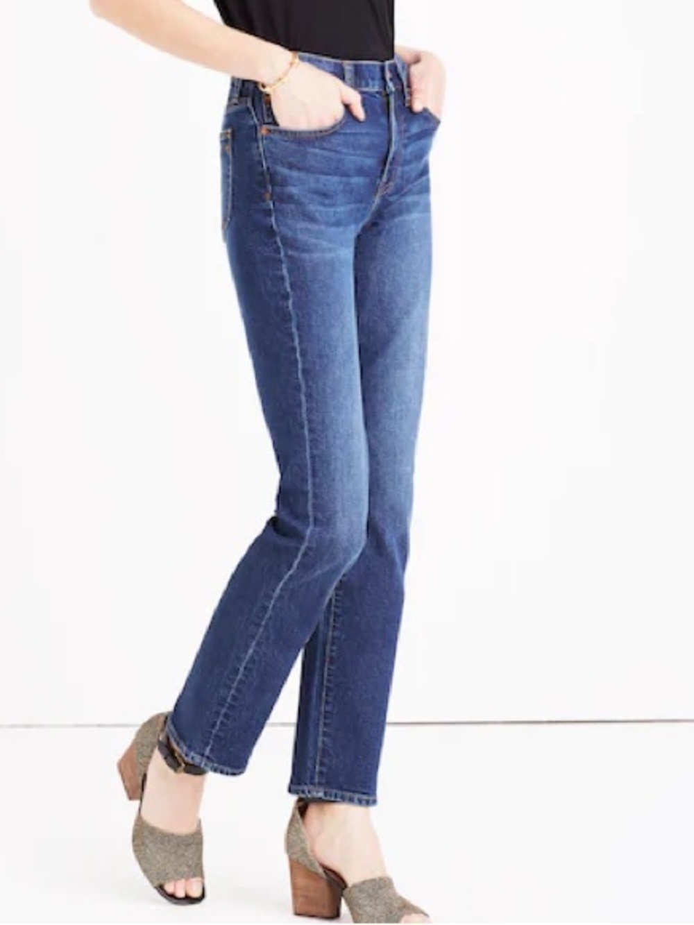 Madewell Cruiser Straight Jeans Size 23 High-Rise Straight Leg Medium Wash Denim